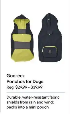 Petvalu Goo-eez Ponchos for Dogs offer