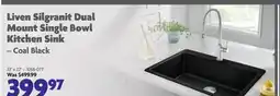 Home Hardware Liven Silgranit Dual Mount Single Bowl Kitchen Sink offer