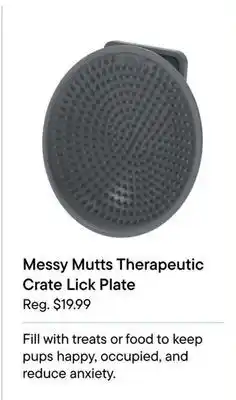 Petvalu Messy Mutts Therapeutic Crate Lick Plate offer