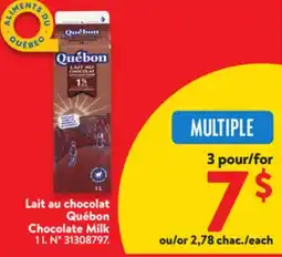 Walmart Quebon Chocolate Milk offer