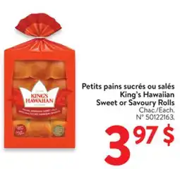 Walmart King's Hawaiian Sweet or Savory Rolls offer