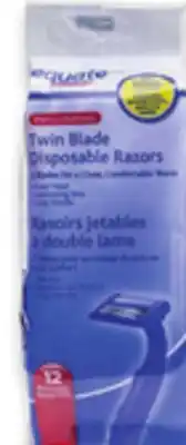 Walmart Men's Equate Twin-Blade Disposable Razors offer