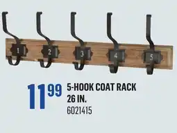 Canac 5-Hook Coat Rack 26 in offer