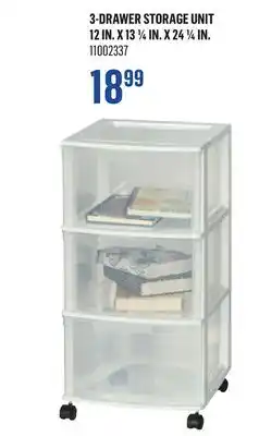 Canac 3-Drawer Storage Unit 12 in. x 13 1/4 in. x 24 1/4 in offer