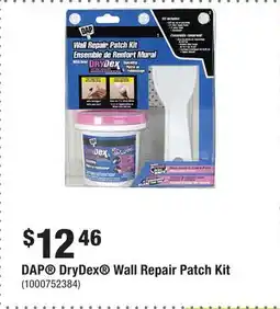 Home Depot DAP DryDex Wall Repair Patch Kit offer