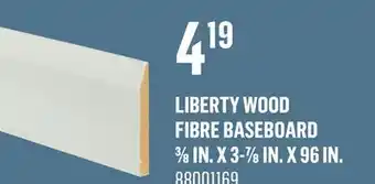 Canac Liberty Wood Fibre Baseboard 3/8 in. x 3-7/8 in. x 96 in offer