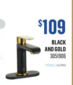 Canac Ippazio 1-Handle Wash Basin Faucet Black and Gold offer