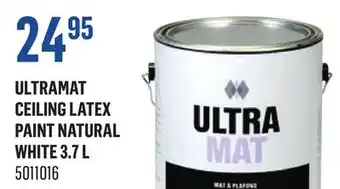 Canac UltraMat Ceiling Latex Paint Natural White 3.7 L offer