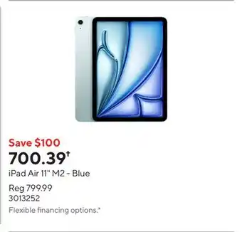 Staples iPad Air 11 M2 - Blue offer