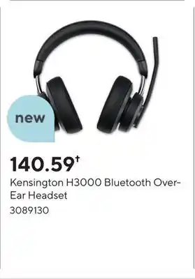 Staples Kensington H3000 Bluetooth Over-Ear Headset offer