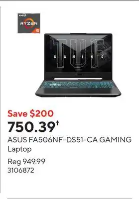 Staples ASUS FA506NF-DS51-CA GAMING Laptop offer