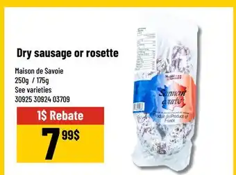 Mayrand Maison de Savoie Dry sausage or rosette offer