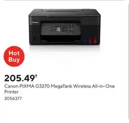 Staples Canon PIXMA G3270 MegaTank Wireless All-in-One Printer offer