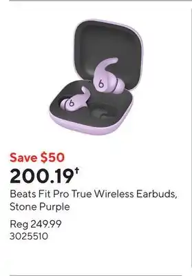 Staples Beats Fit Pro True Wireless Earbuds, Stone Purple offer