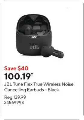 Staples JBL Tune Flex True Wireless Noise Cancelling Earbuds - Black offer