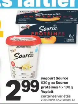 L'Intermarché YOGOURT SOURCE 630 G OU SOURCE PROTÉINES 4 X 100 G YOPLAIT offer