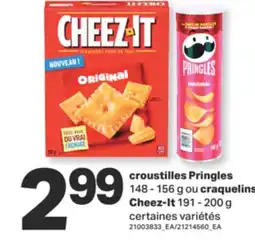 L'Intermarché croustilles Pringles 148 - 156 g ou craquelins Cheez-It 191 - 200 g offer