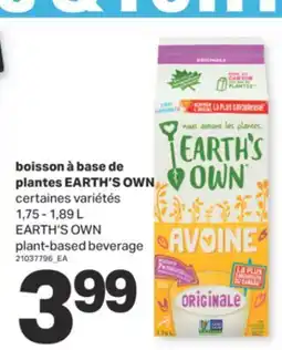 L'Intermarché boisson a base de plantes Earth's OWN offer