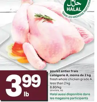 L'Intermarché poulet entier frais catégorie A, moins de 2 kg offer