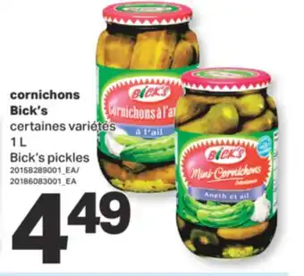 L'Intermarché cornichons Bick's offer