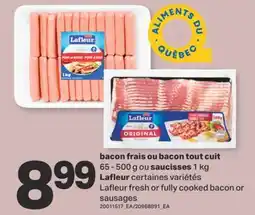 L'Intermarché BACON FRAIS OU BACON TOUT CUIT 65 - 500 G OU SAUCISSES 1 KG LAFLEUR offer