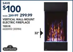 RONA VERTICAL WALL-MOUNT ELECTRIC FIREPLACE offer