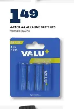 RONA 4-PACK AA ALKALINE BATTERIES offer