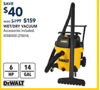 RONA WET/DRY VACUUM offer