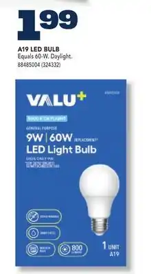 RONA VALU+ A19 LED BULB offer