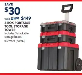 RONA 3-BOX PORTABLE TOOL STORAGE TOWER offer