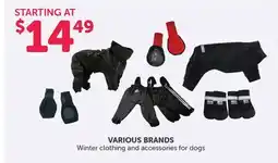 Mondou VARIOUS BRANDS Winter clothing and accessories for dogs offer