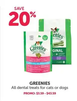 Mondou GREENIES All dental treats for cats or dogs offer