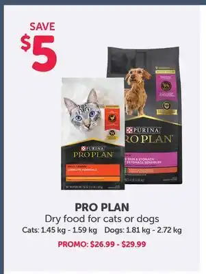 Mondou PRO PLAN Dry food for cats or dogs offer