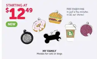 Mondou MY FAMILY Medals for cats or dogs offer