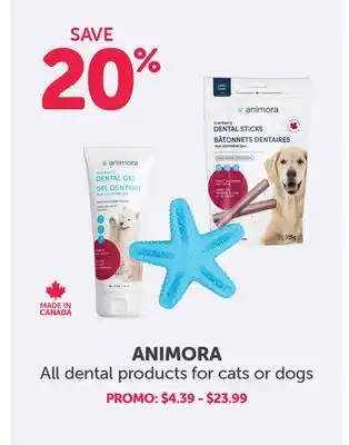 Mondou ANIMORA All dental products for cats or dogs offer