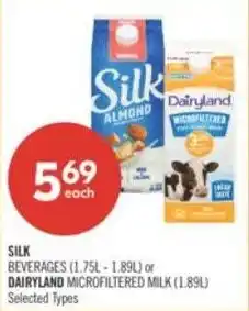 Shoppers Drug Mart Silk beverages or dairyland offer