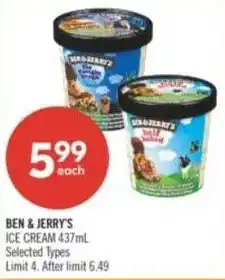 Shoppers Drug Mart Ben & jerry's ice cream offer