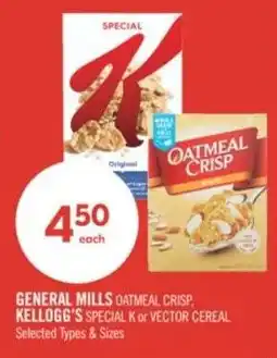 Shoppers Drug Mart General mills oatmeal crisp kellogg's special k or vector cereal offer