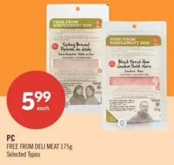 Shoppers Drug Mart PC free from deli meat offer