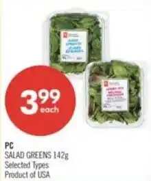 Shoppers Drug Mart PC salad greens offer