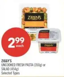 Shoppers Drug Mart Ziggy's uncooked fresh pasta offer