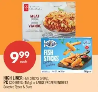 Shoppers Drug Mart High liner fish sticks, PC cod bites offer