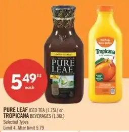 Shoppers Drug Mart Pure leaf or tropicana offer