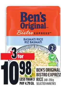 Metro BEN'S ORIGINAL BISTRO EXPRESS RICE offer