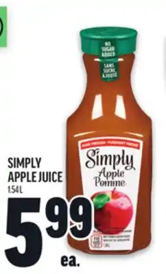 Metro SIMPLY APPLE JUICE offer