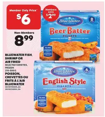 Independent Grocer BLUEWATER FISH, SHRIMP OR AIR FRIED 210-600 G offer