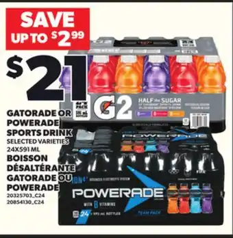 Independent Grocer GATORADE OR POWERADE SPORTS DRINK, 24X591 ML offer