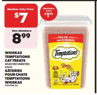 Independent Grocer WHISKAS TEMPTATIONS CAT TREATS, 454 G offer