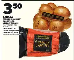 Independent Grocer CANADA FARMER'S MARKET CARROTS OR YELLOW ONIONS, 3 LB BAG offer