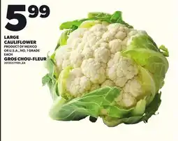 Independent Grocer LARGE CAULIFLOWER | GROS CHOU-FLEUR offer